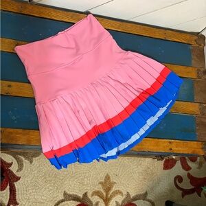 Colorful Pleated Women's Tennis Skirt